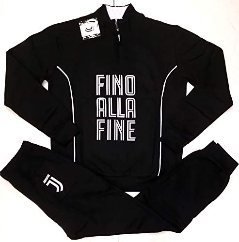 Pigiama Juventus Felpato Tuta Prodotto Ufficiale Bambino Ragazzo (Nero, 10 Anni)