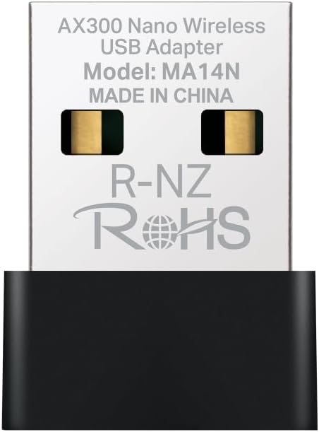 Mercusys MA14N | AX300 Mbps Nano USB Wi‑Fi 6 Adaptör | Kolay Kurulum | Windows & Linux Uyumlu | Tak‑Çalıştır