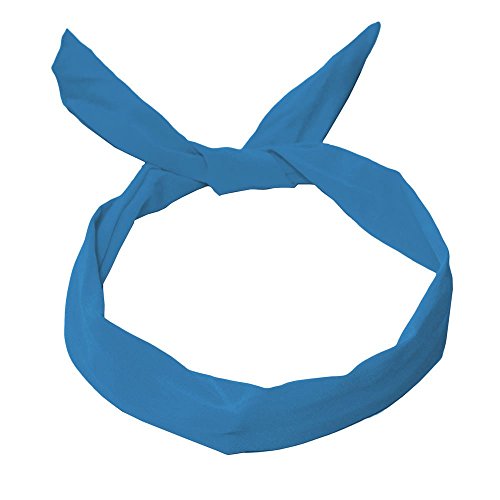 1 Haarband mit Draht-viele versch. Styles möglich pink rosa grün gelb marine blau, Farbe:blau