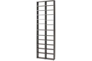 TOPKIT | Estantería para CD o DVD Berlin 2010 | Medidas 208x66,5x15cm | Mueble de Salon | Estantería Libros | Wengue