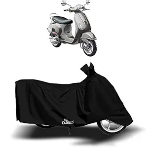 PASH - Vespa VXL 125 New BS6 Water Resistant - UV Protection & Dust Proof Full Bike - Scooty Two Wheeler Body Cover for Vespa VXL 125 (Jet Black)