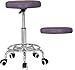 Massage Imperial® Rio Chrome Gas Lift Massage Stool Beauty Therapy Reiki Height Adjustable Salon Swivel Manicure Tattoo Stools Chair Portable Massage TABLE - Purple