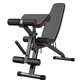 F Fitness voll verstellbare Hantelbank: Schwarz - 8 Rückenlehnenpositionen für vielseitige Trainingsmöglichkeiten, klassische flache und geneigte Bank sowie Hantel- und Langhantelübungen. Kann auch als Sitzbank eingestellt werden.