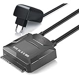USB to Sata Adapter Converter, USB 3.0 to 2.5",3.5" Sata HDD,SSD,Hard Drive UASP Supported Converter Cable,SATA Date Cable Power Extension with Power Adapter 12V,Up to 5Gbps
