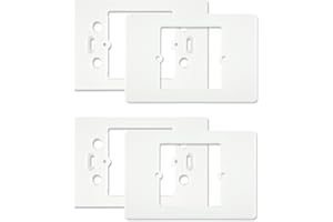 ILSALVAMURO Adattatore scatola placca da 503 a 502, placca adattatore riduttore da 503 a 502 in plastica. Supporto adattatore cassetta per termostati o altro (Mod 1 Bianco (2 confezioni))