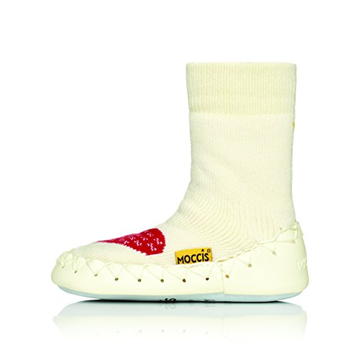 Moccis Warmes Herz Baby – Leder Mokassins Hausschuhe Socken - 2