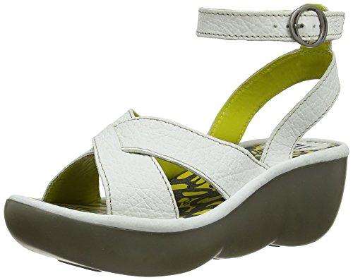 Fly London Beal, Women's Wedge Heel Sandals, Off-White, 6 UK
