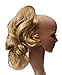 SWEET SHORT CURLY PONY TAIL HAIR EXTENSION, (CLAW GRIP) (15 Honey Blonde)