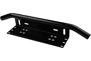 SKUNTUGUANG Staffa di montaggio universale per targa anteriore paraurti per barra luminosa a LED, lampade da lavoro a LED, colore nero (senza luci) (A nero)