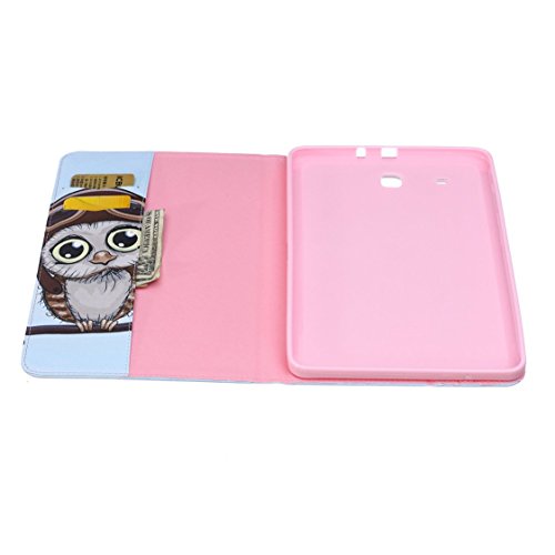 AYASHO® Samsung Galaxy Tab E 9.6 Hülle T560 T561 Case – Neue Ultra Schlank PU Leder Hülle Tasche Case Smart Shell Cover Schutzhülle Etui Tasche mit Standfunktion für Samsung Galaxy Tab E T560 / T561 / T565 (9,6 Zoll) Tablet, M11 - 3