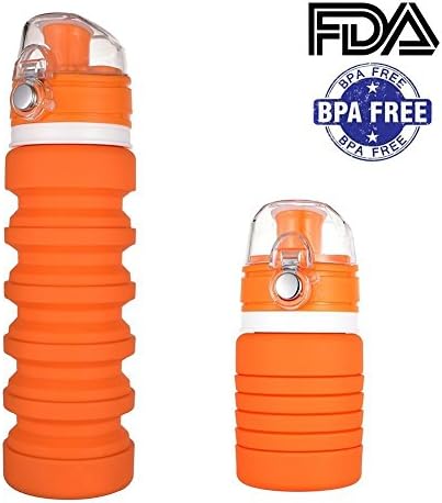 Foldable Bottle,Maltsky Collapsible Silicone Bottle Portable Sport Water Bottle 350~750ml Reusable Flexible Travel Bottle Anti Leakage with Leak Proof Valve BPA-free and Medical Food-grade for Outdoor Sport Travel