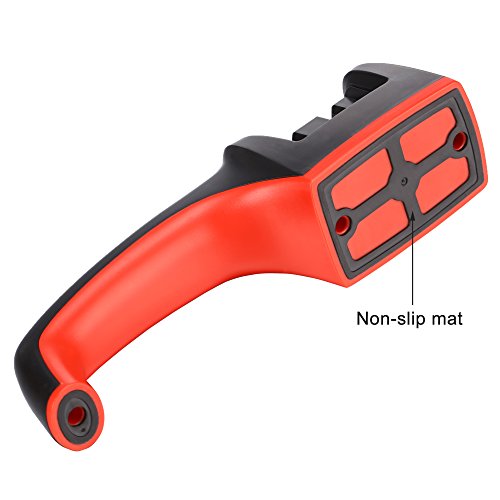 Homdox® 2536 Messerschärfer Messerschleifer Keramik mit zwei Stufen rot-schwarz - 4