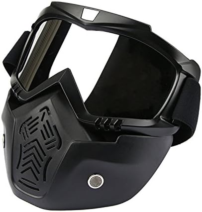 Eyewear Detachable Modular Face Mask Shield Goggles CE CERTIFICATE for Motorcycle Helmet