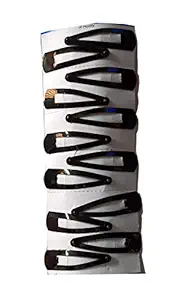 advancedestore Tic Tac Hair Clips Hair Accessories for Women and Girls BLACK COLOUR PLAIN TICK TAK CLIPS-6 PAIRS(12 PIECES)