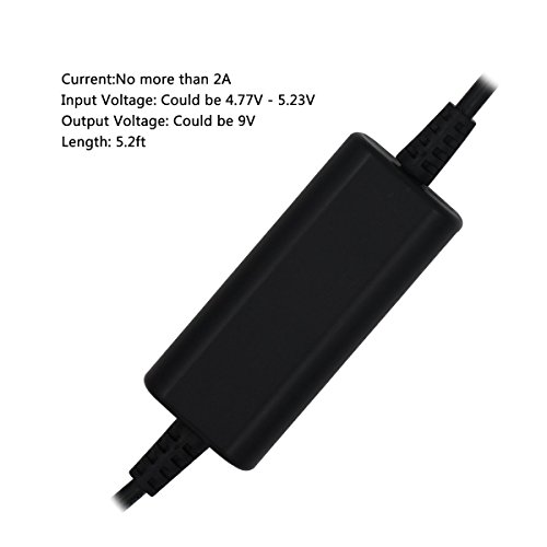 Kuncan Step Up Voltage Converter DC to DC Converter Adapter Black Regulator FROM POWER BANK 6.5 FT am to DC5.5 * 2.1 mm - 2