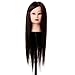 LuckyFine Blonde Training Hairdressing Cut Head Mannequin 50% Real Human Hair + Clamp