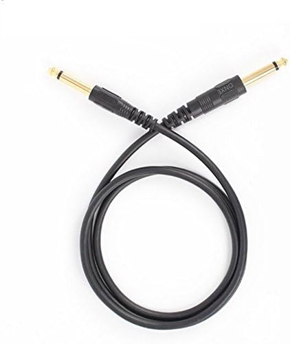 5FT 6.35mm 1/4" adapter cable - 6.35mm male to 6.35mm male stereo audio extension connection cable for DVD player TV recorder CD machine organ electronic guitar amplifier mixer (5FT, 6.35 to 6.35)