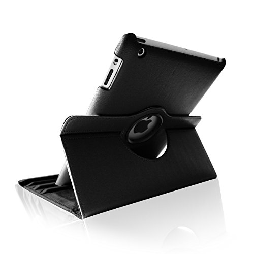Generic Premium Smart PU Leder Schutz Hülle 360 Grad Schwenkbar drehbar für Apple iPad 4/3/2 schwarz - 4
