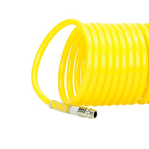 ECD Germany 2 x 7,5 m 15 m Druckluftschlauch Druckschlauch Luftschlauch Druckluft Spiralschlauch - 4