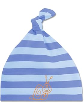 Tiermotive Baby - Schnecke - gestreifte Baby Mütze mit Knoten / Bommel für Jungen und Mädchen