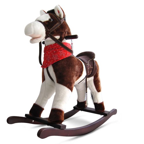 Infantastic - Caballito balancín de peluche (con sonido, varios colores a elegir)