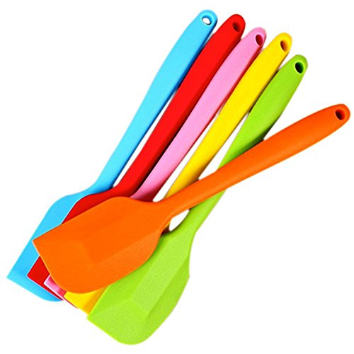 Jooks Silikon Spatel Hitzebeständig Spatulas Schwarz Rot BPA Frei Silikon Teigschaber Schwarz Rot Set Nicht-Stick Einem Kern Edelstahl und Nahtloses Einteiliges Design - 4