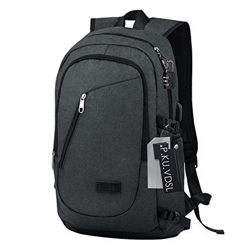 Laptop Rucksack  P KU VDSL 15 6 Zoll Notebookrucksack Anti-Diebstahl Computer Tasche 15   Business Laptoptasche mit USB-Anschluss Unisex Oxford Schulr