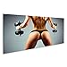 Produktbild Bild Bilder auf Leinwand Attraktive Frau, die Bizepscurl mit Kurzhanteln in der Turnhalle Macht. Weibliches Fitnessmodell. Gesunde Frau beim Training Wandbild, Poster, Leinwandbild QXM