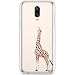 Produktbild Rann.Bao Kompatibel mit One Plus 6T Hülle, Weiche Handy Hülle Transparente TPU Cover Schale mit Motiv Muster Tasche Case Ultra-dünne Slim Xmas HandyHülle Case,Giraffe