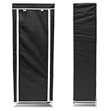 Relaxdays Schuhschrank H x B x T: ca. 151 x 60 x 30 cm Faltschrank Textil für 36 Paar Schuhe Stoffschrank mit 9 Ablagen Stoffschuhschrank schützt vor Staub und Nässe Schuhablage zum Falten, schwarz - 3