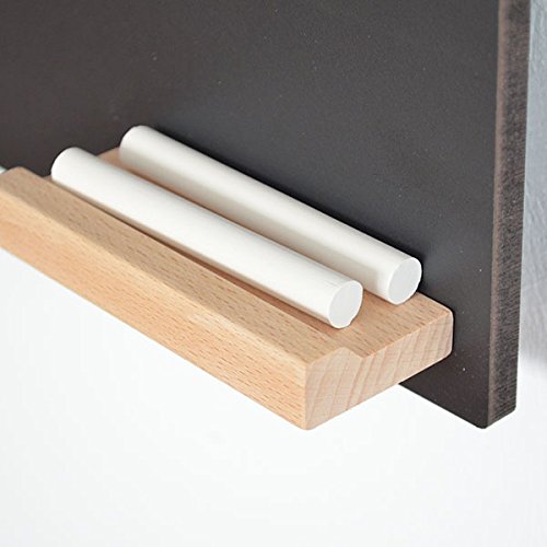 Hochwertige Kreidetafel 24×48 cm, für Küche als Memotafel mit Ablage, Kreide, Kordel und Schwamm - 2