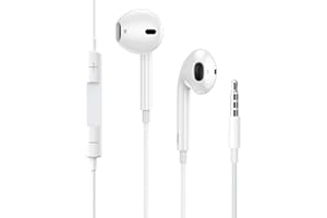 UCGOU Auriculares intrauditivos Auriculares con Cable con micrófono Jack de 3,5 mm,con micrófono Control de Volumen Auriculares estéreo de Alta fidelidad,compatibles con Samsung/iPhone/iPad/Android/PC/MP4