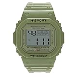 YEARNLY Kinder Digital Uhr 50M Wasserdicht mit LED-Leuchten und Silikon Armband
