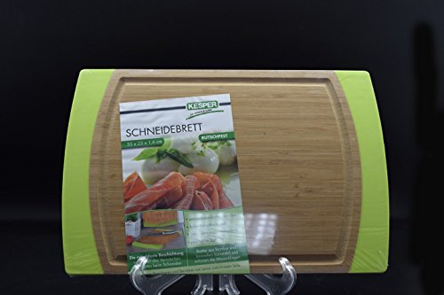 Kesper Schneidebrett aus Bambus 35x23x1,6cm rutschfest Tranchierbrett Auswahl, Farbe:Lila - 3