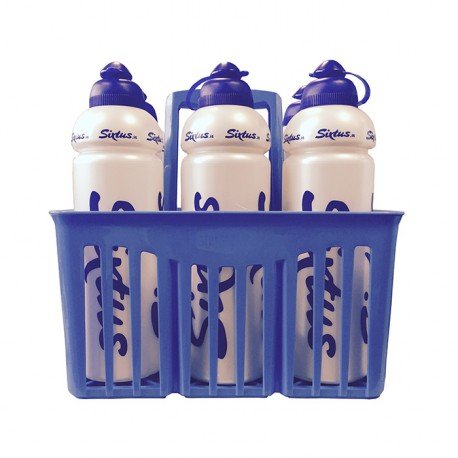 Cestello Porta Borracce Sixtus con 6 Borracce Sixtus da 1lt