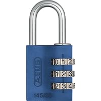Abus 145/30_AZUL_C - Candado aluminio combinacion 30mm 3 dígitos azul blister