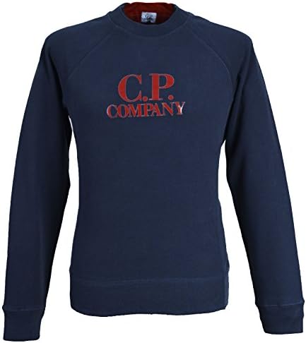 C P Company Men`s Crew Neck Sweatshirt CPUF03551 Navy (XX Large)