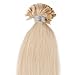 Beauty7 100S 100 STRANDS/50S 50 STRANDS Pre Bonded Nail U Tip 100 % Remy Human Straight Hair Extensions Bleach Blonde (#613) 18'' 20'' 22'' 24'' (18'' 50g 1g/strand)
