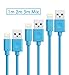 Produktbild Quntis® 3*(1m, 2m, 3m) iphone Kabel USB Ladekabel Datenkabel Verbindungskabel Sync-Kabel mit 8 Pin Stecker für APPLE iPhone 8 7 8Plus SE 6/7 plus 5S 6SE iPad Mini Air alle iOS-Update(Blau)