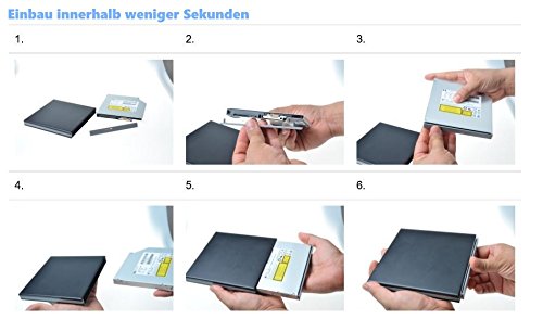 Firstcom USB 3.0 Gehäuse/Case für Slim 12,7 mm SATA Blu-Ray/DVD/CD Laufwerke (weiß-grau) - 6