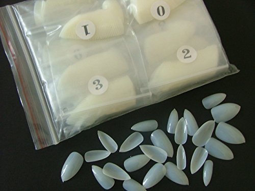 600 Natural Stiletto Full Cover False Nails by Pretty Poppet