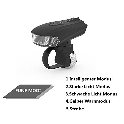 Fahrradlicht USB Wiederaufladbare Fahradbeleuchtung Fahrradlampen Set Fahrrad Frontlicht Rücklicht - 2