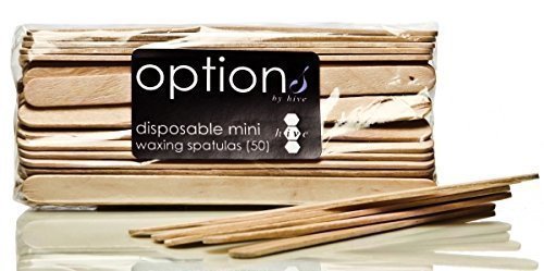Hive Of Beauty 50 X Mini Wooden Waxing Wax Disposable Spatulas Wax Sticks Tongue Depressors CODE: HOB5544