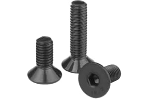 ORANXIN M4 x 12mm 100 Pcs Bulloni a testa svasata Grado 10.9 Acciaio al carbonio Esagonale Tappo presa Vite Testa piatta Bulloni a brugola Viti a macchina