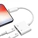 Price comparison product image Lotuyye Lightening Headphone Jack Adapter for iPhone Earphone Accessories (Audio+Charge+Volume Control+Call) 2 in1 Splitter for iPhone X 10/iPhone 8/8 Plus iPhone7/ 7 Plus Cable Support iOS 12
