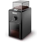 De'Longhi KG79 Macinacaffè elettrico, Macinacaffè professionale a Pressione con 16 Livelli di Macinatura, Pulsanti soft touch