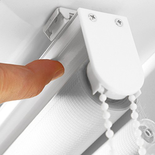 Fensterdecor Klemmfix Mini Duo-Rollo Doppelrollo ohne Bohren / Weiß 60 x 150 cm (BxH) - 6