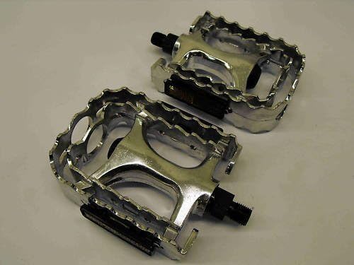 PAIR EXCLUSIVE DESIGN DOUBLE CAGE BMX PEDALS, SOLID ALLOY 1/2" PEDALS FOR FREESTYLER & BMX WITH ONE PICE CRANK OPC