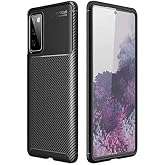 Spia Samsung Galaxy S20 FE Case Black Carbon Silicone Original Flexible Thin Improved Durable Anti-Shock Protector New