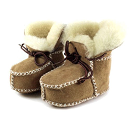 Itaar Baby Sheepskin Shearling Suedel Lined Boots Infant/Toddler Shoes 12-18 Month